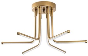 Φωτιστικό Οροφής - Πλαφονιέρα Leddaisy 119FRS1559 55x55x25cm Led 28W 3000K Gold Opviq