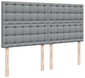 ΚΡΕΒΑΤΙ BOXSPRING ΜΕ ΣΤΡΩΜΑ ΑΝΟΙΧΤΟ ΓΚΡΙ 200X200 ΕΚ. ΥΦΑΣΜΑΤΙΝΟ 3292909