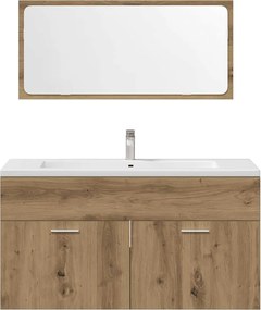 vidaXL Σετ Επίπλων Μπάνιου 4 Τεμαχίων Τεχνίτης Δρυς από Τεχν. Ξύλο