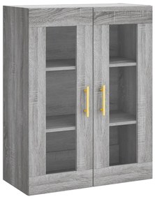 vidaXL Ντουλάπι Γκρι Sonoma 69,5 x 34 x 180 εκ. Επεξεργασμένο Ξύλο