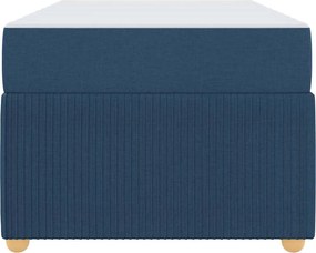 vidaXL Σκελετός Κρεβατιού με στρώμα Μπλε 90 x 190 cm ύφασμα
