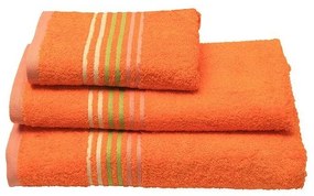 Πετσέτα πενιέ Stripes Orange Προσώπου (50x100)