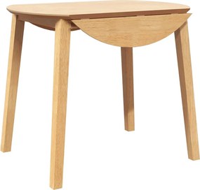 vidaXL Τραπέζι τραπεζαρίας φυσικό μασίφ ξύλο καουτσούκ