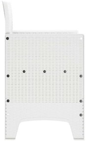 vidaXL Καρέκλα Κήπου 2 pcs Λευκό 53 x 49 x 85 εκ. PP