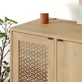 Μπουφές Naive Megapap χρώμα sapphire oak 80x40x80εκ.