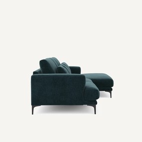 Γωνιακός καναπές XL δεξιός, από βελούδινο chenille, MARSILE