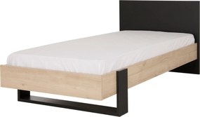 Duplex Κρεβάτι Μονό 100x204εκ. ( για στρώμα 90x200εκ.)  Black/Natural Chestnut