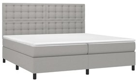 ΚΡΕΒΑΤΙ BOXSPRING ΜΕ ΣΤΡΩΜΑ ΑΝΟΙΧΤΟ ΓΚΡΙ 200X200 ΕΚ. ΥΦΑΣΜΑΤΙΝΟ 3142121