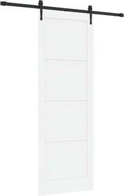 vidaXL Συρόμενη Πόρτα ORKDAL Λευκό και Μαύρο 83 x 232 εκ.