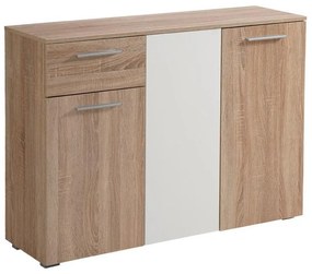 Comota - Sideboard Ritmo 3K1F Sonoma - White 114.5*35*80.5 cm