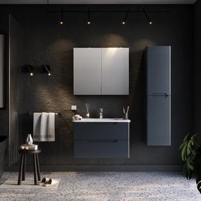 Set Bathroom Furniture PERLA 80 Anthracite 80x46x140 εκ.