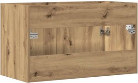 vidaXL Ντουλάπι Νιπτήρα Μπάνιου Αρτισιανή Δρυς 80x38,5x46εκ Επεξ. Ξύλο