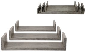 Σετ Ράφια Γκρι Δρυς 60x15.5x8cm/50x15.5x8cm/40x15.5x8cm 3Τμχ-06512709