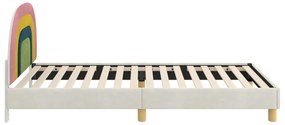 vidaXL Κρεβάτι Παιδικής Κρεβατοκάμαρας με Κεφαλάκι Κρεμ 80 x 200 cm