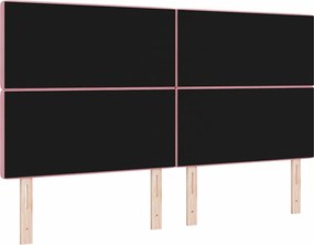 vidaXL Κεφαλάρι με κεφαλάρι Ροζ 180 cm Τεχνητό Δέρμα