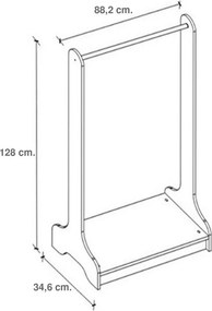 Έπιπλο εισόδου Glimer Megapap χρώμα καρυδί 88,2x34,6x128εκ.