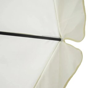 vidaXL Ομπρέλα Λευκή 500 εκ. από Αλουμίνιο
