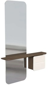 Καθρέπτης Τοίχου One More Look 5820C5620-1 78x15x118cm Dark Oak-White Umage Steel,Wood