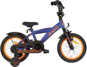 Explorer 14 Inch Boys Coaster Brake BlueOrangeAMIGO