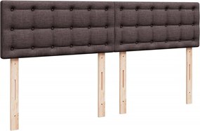 vidaXL Κρεβάτι Boxspring με Στρώμα Σκούρο Καφέ 180x200 εκ Υφασμάτινο