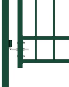 Πόρτα Περίφραξης με Ακίδες Πράσινη 100 x 125 εκ. Ατσάλινη - Πράσινο