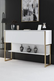 Συρταριέρα Χρυσό / Λευκό FOCECRO 120x30x80