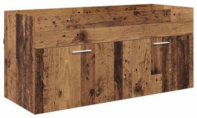 vidaXL Ντουλάπι Μπάνιου Επιτοίχιο Παλιό ξύλο 100 x 38,5 x 46 cm