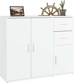 vidaXL Ντουλάπι Λευκό 91 x 29,5 x 75 εκ. από Επεξεργασμένο Ξύλο