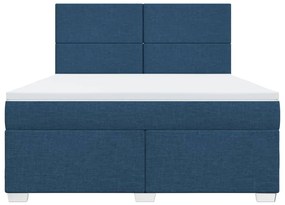 ΚΡΕΒΑΤΙ BOXSPRING ΜΕ ΣΤΡΩΜΑ ΜΠΛΕ 180X200 ΕΚ. ΥΦΑΣΜΑΤΙΝΟ 3290566