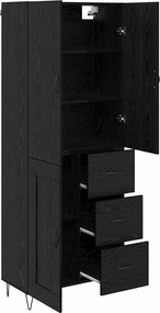 vidaXL Highboard 2 pcs Μαύρη Οξυά 69,5 x 34 x 180 εκ.