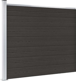 vidaXL Πάνελ Περίφραξης Μαύρο 175 x 146 εκ. από WPC