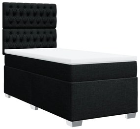 ΚΡΕΒΑΤΙ BOXSPRING ΜΕ ΣΤΡΩΜΑ ΜΑΥΡΟ 100 X 200 ΕΚ. ΥΦΑΣΜΑΤΙΝΟ 3292708