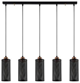 Φωτιστικό Οροφής - Ράγα Amasra 525NOR1453 80x10x116cm 5xE27 40W Black-Bronze Opviq