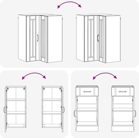 vidaXL Μονάδα κουζίνας LUCCA 8 pcs Λευκό Επεξεργασμένο Ξύλο