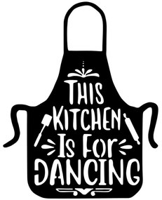 Διακοσμητικό Τοίχου This Kitchen Is For Dancing 891TNL3137 57x70cm Black Wallity Μέταλλο