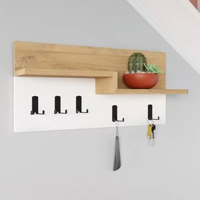 Megapap Κρεμάστρα Τοίχου Harmon Sapphire Oak - Λευκό