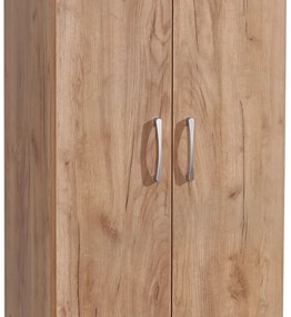 Ντουλάπα Jonar pakoworld δίφυλλη oak μελαμίνης 60x42x180εκ (1 τεμάχια)