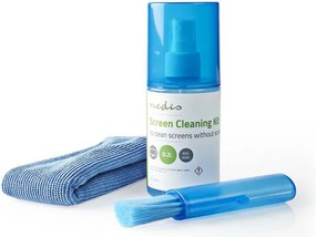 Σετ καθαρισμού 3 σε 1 NEDIS CLSN120BU 200ml υγρό πανάκι και βουρτσάκι