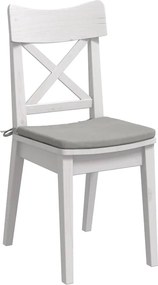 vidaXL Μαξιλάρια καθισμάτων 4 pcs Ύφασμα Μικροΐνας Ανοιχτό γκρι
