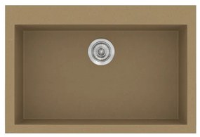 Sanitec Classic 338 Metallic Coffee Ένθετος Νεροχύτης 70cm
