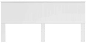 vidaXL Κεφαλάρι με κεφαλάρι Λαμπερό Λευκό 200 cm Επεξεργασμένο ξύλο