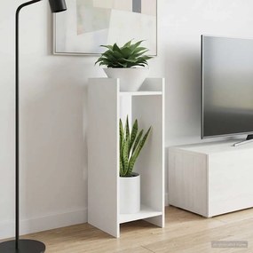 vidaXL Βάση φυτών 2 τεμ. Λευκό 30 x 30 x 80 cm Επεξεργασμένο Ξύλο