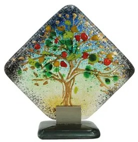 MarHome ΔΕΝΤΡΟ ΕΠΙΤΡΑΠΕΖΙΟ ΦΟΥΤΖΙ ΓΥΑΛΙ ΜΠΛΕ 12x11cm  S1048