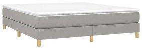 vidaXL Κρεβάτι Boxspring με Στρώμα Αν. Πράσινο 160x200εκ Υφασμάτινο