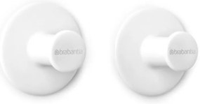 Σετ 2 κρεμάστρων Brabantia ReNew 1003486, Περιλαμβάνεται σετ τοποθέτησης, Μέχρι 2 kg, Λευκό
