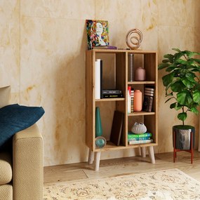 Βιβλιοθήκη POLKA-11 Φυσικό  54,80x25x93,50