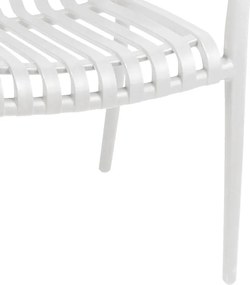 Πολυθρόνα Zoi pakoworld pp σε λευκή απόχρωση 58.5x54x80εκ