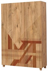 Ντουλάπα Τρίφυλλη Leva Hedera Flow 863SPH4233 120x48x189cm Multi Τρίφυλλη