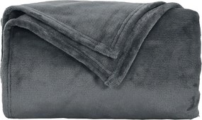 vidaXL Κουβέρτα Σκούρο Γκρι 220 x 240 cm Μαλλί