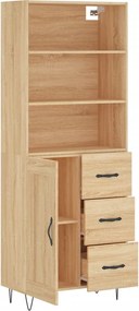 vidaXL Ντουλάπι Sonoma δρυς 69,5 x 34 x 180 εκ. από Επεξεργασμένο Ξύλο